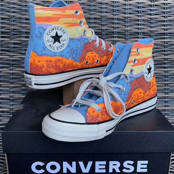 Converse Ctas Hi Magma Orange/Sea MENS - Picture 10 of 16
